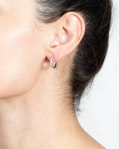 Arracadas Oro Blanco 14k Con Zirconias
