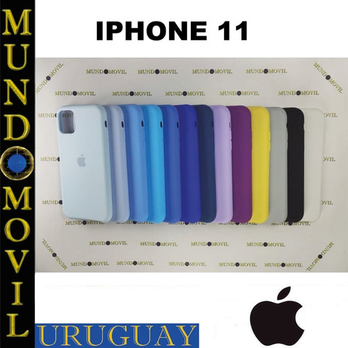 Imagen 3 de 6 de Silicon Case iPhone 11 Protector Funda Mas Vidrio Templado