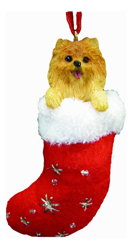 Adorno De Navidad Pomerania Con Diseo De Pap Noel, Pintado Y