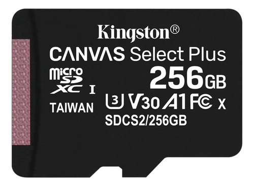 Tarjeta De Memoria Kingston Canvas Select Plus 256gb Microsd