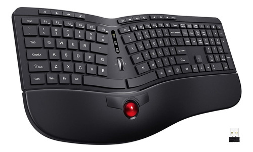 Teclado Ergonómico, Teclado Computadora Inalámbrico 2 1 Y