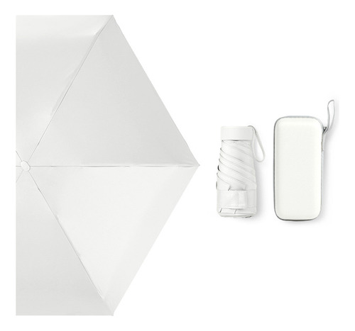 Parasol Plegable Compacto Con Funda En Forma De Cápsula