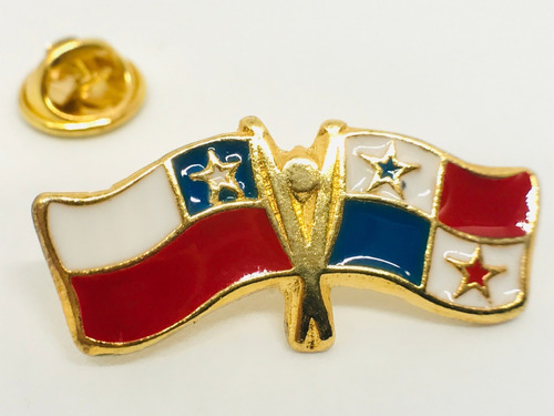 Pin Bandera Chile Y Panamá Entrelazadas 