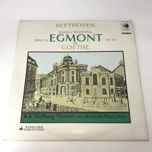 Disco Lp Beethoven Música Incidental Egmont Goethe Op 84