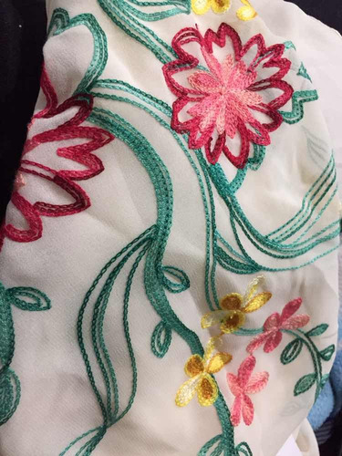 Musculosa Talle 8 Talles Grandes De Gasa Bordada