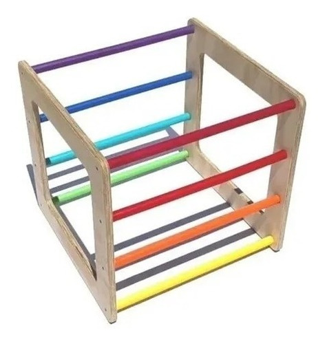 Cubo Trepador - Juego Método Montessori Mdf Natural 