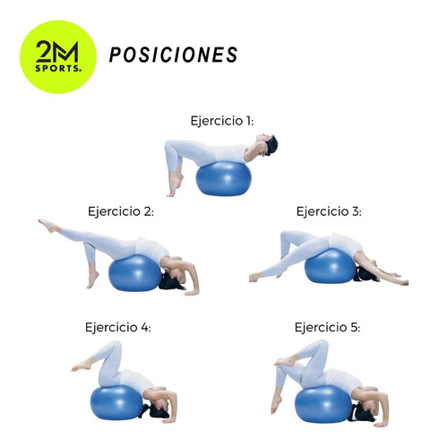 Imagen 7 de 10 de Pelota Esferodinamia Fitness Pilates Yoga 75 Cm 2msports