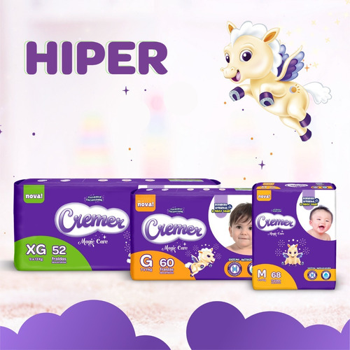 Imagem 4 de 4 de Fralda Cremer Hiper M 68 Unidades