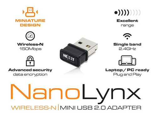 Imagen 3 de 8 de Adaptador Usb Wifi Placa De Red Nanolynx 150mbps