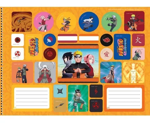 Caderno de Desenho Naruto 60F - São Domingos