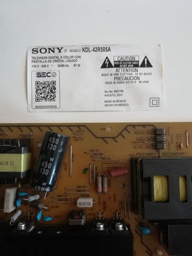 Tarjeta Placa Fuente Televisor Sony Kdl-42r505a Kdl 42r505a