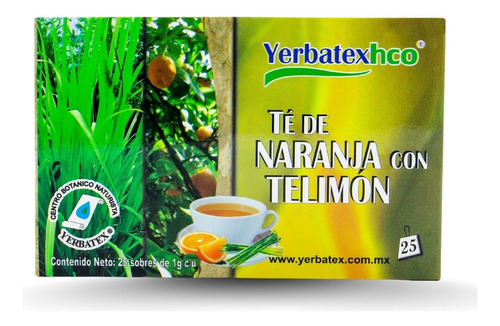 Té De Naranja C/ Té Limón Caja Con 25bolsitas De 1g Yerbatex