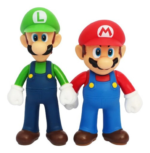 Figuras Super Mario Bross Luigi Y Mario X2 