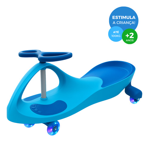 Carrinho Infantil Triciclo Super Car Rolimã Rodas Com Led Cor Azul Suporta 100kg - Covei Toys