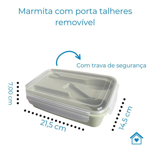 Marmita Maromba 900ml Com Porta Talher Kit 10 Unidades