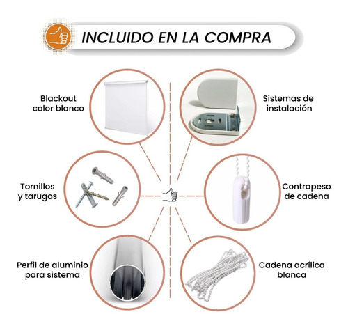 Imagen 8 de 10 de Cortina Roller Blackout 204x200cm Standard Roller Rollerpro