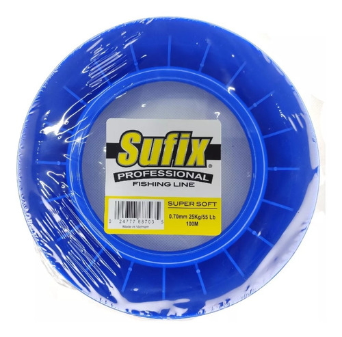 Carrete Yoyo Pesca Sufix C/hilo Clear .70mm 25 Kg 55lb Color Azul marino Lado de la manija Derecho/Izquierdo