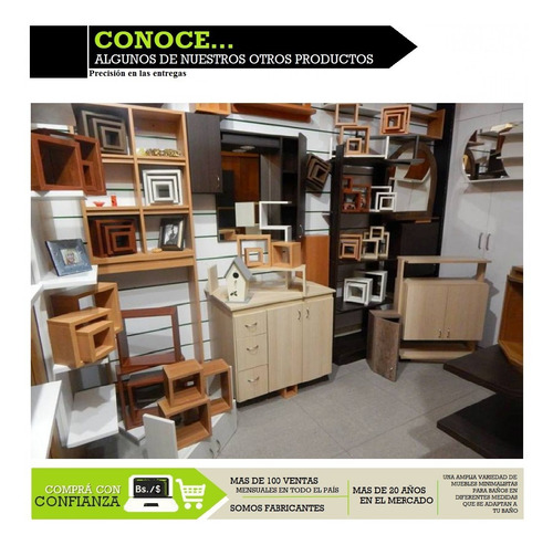 Mueble Modular Aéreo En Melamina Para Baños Mod. Gcc-7