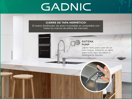 Dispensador Detergente 330ml Empotrable Bancada Inoxidable