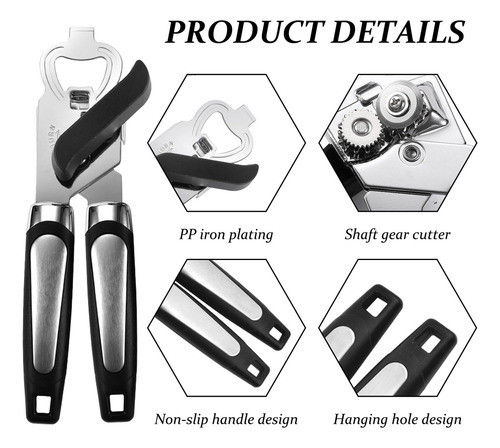 Abridor De Tarros De Acero Inoxidable Abrelatas Manual