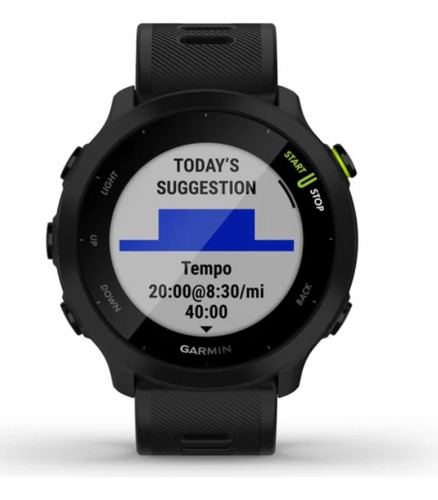Garmin Forerunner 55 Monitor Cardíaco Gps Garantia 1 Ano, Nf Preto Pp/p