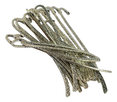 40x De De Plata Antigua W Gancho Diy Accesorios Para Libros