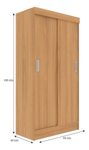 Guarda-roupa Solteiro Berlim 2 Portas Cinnamomo - Evidencia Cor Marrom