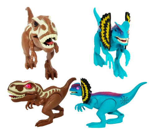 Dinosaurios Set De 3 Con Sonido Luces Y Movimiento Original (Usado)