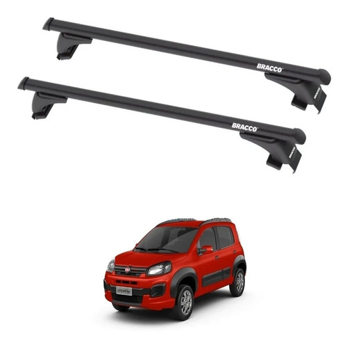 Barras Portaequipaje Bracco Negro Nuevo Fiat Uno Way 5p