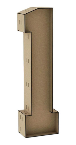 Número 1 Letra Caixa Grande Mdf 100cm De Altura Decoração