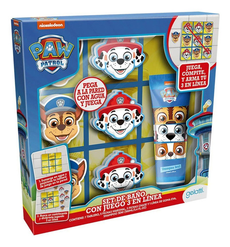  Set De Baño Paw Patrol, Shampoo 3 En1 + Juego 3 En Linea