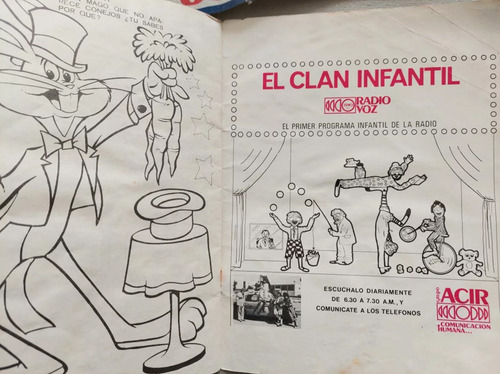 Banderín Y Libro Para Colorear Del Circo De Bugs Bunny, 1980 (Usado)