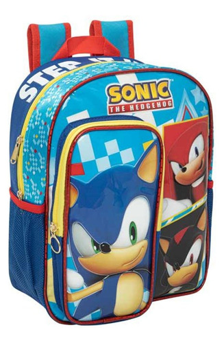 Mochila Escolar De Kinder Para Niño Sonic The Headgehog 1098755