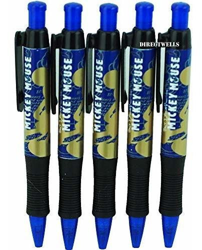 Bolígrafo - Mickey Mouse 5 Blue Retractable Pens Pack
