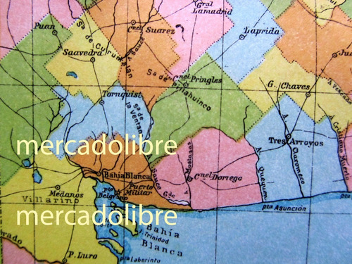 Mapa Provincia De Buenos Aires Ferrocarriles Plano 1935 (Usado)