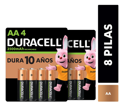 Pack 8 Pilas Recargables Duracell  Aa / Superstore