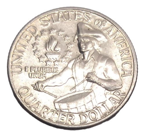 Moneda  25 Centavos Dolar  Bicentenario 1776-1976 Envio $57