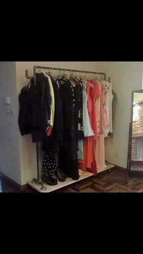 Percheros De Caño En Hierro Y Tablones Importados C/ Cajon
