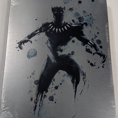 Blu-ray 3d + 2d Steelbook Pantera Negra - Marvel Novo Duplo