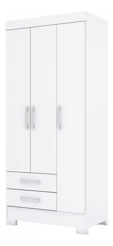 Guarda-roupa Solteiro Sensi 3 Portas 2 Gavetas Flex Cor Branco