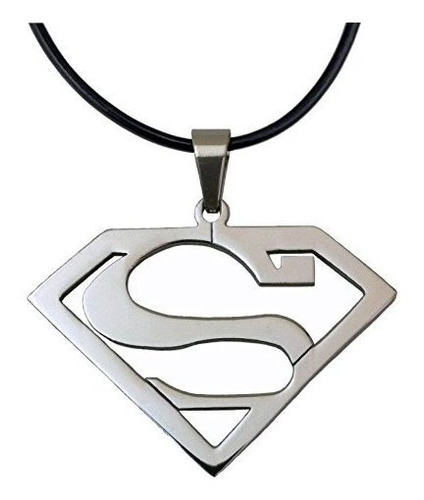 Colgante, Collar De Superman Acero Inoxidable Super Héroe.