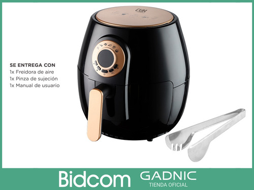 Freidora Eléctrica De Aire Sin Aceite + Pinza Gratis 1400w
