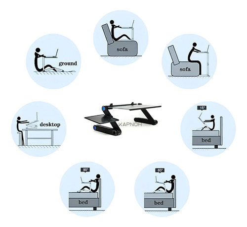 Suporte De Cama Notebook Mesa Articulada Dobrável Monitor