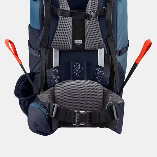 Mochila Quechua Easyfit 60l Mujer Forclaz Mochilero Azul Liso
