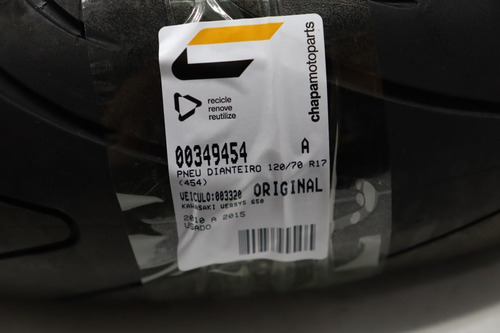 Pneu Dianteiro 120/70 R17 Michelin Pilot Road 2 (454) (Usado)