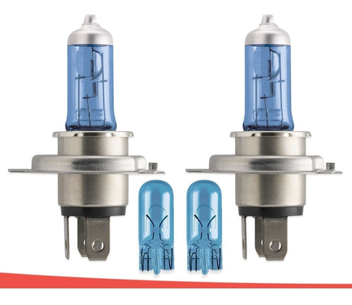 Imagem 3 de 6 de Kit Lâmpada Philips Crystal Vision Ultra H4 55w-12v 4300k