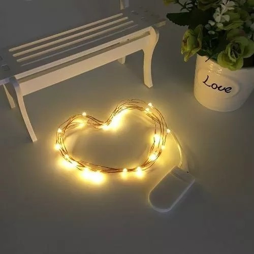 Guirnaldas Micro Led Cobre Hadas 2 Mts 20 A Pilas Incluidas