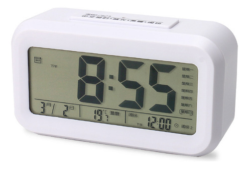 Para Despertador Led Digital Student White