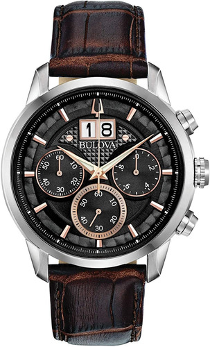 Reloj Cronógrafo Clásico Sutton Big Date Para Hombre