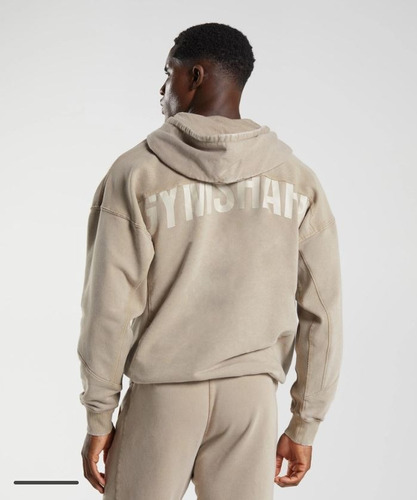 Gymshark Power Washed Hoodie - Cement Brown